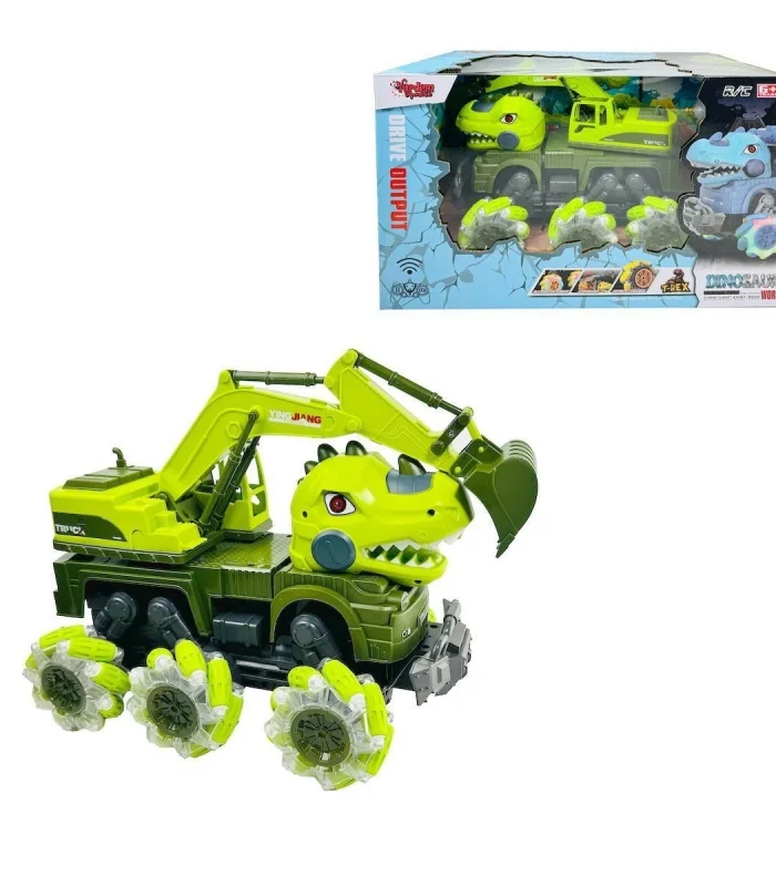 YJ-078-2 1:14 Uzaktan Kumandalı 2.4G Dinozor Kamyon Kazıcı -Vardem