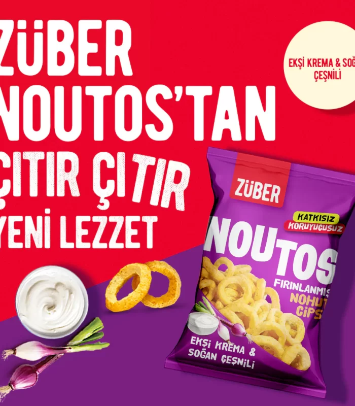 Züber Noutos Fırın Nohut Cipsi 55 Gr Ekşi Krema Ve Soğan