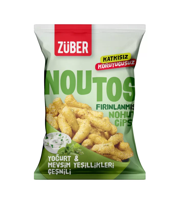 Züber Noutos Fırın Nohut Cipsi 55 Gr Yoğurt Ve Mevsim Yeşillikleri