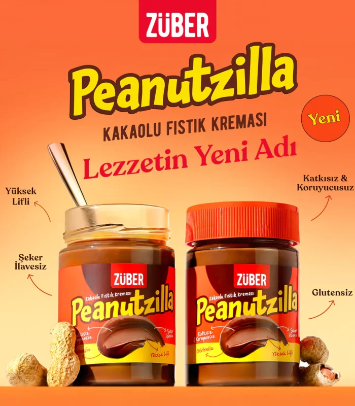Züber Peanutzilla Kakaolu Fıstık Ezmesi 315 Gr