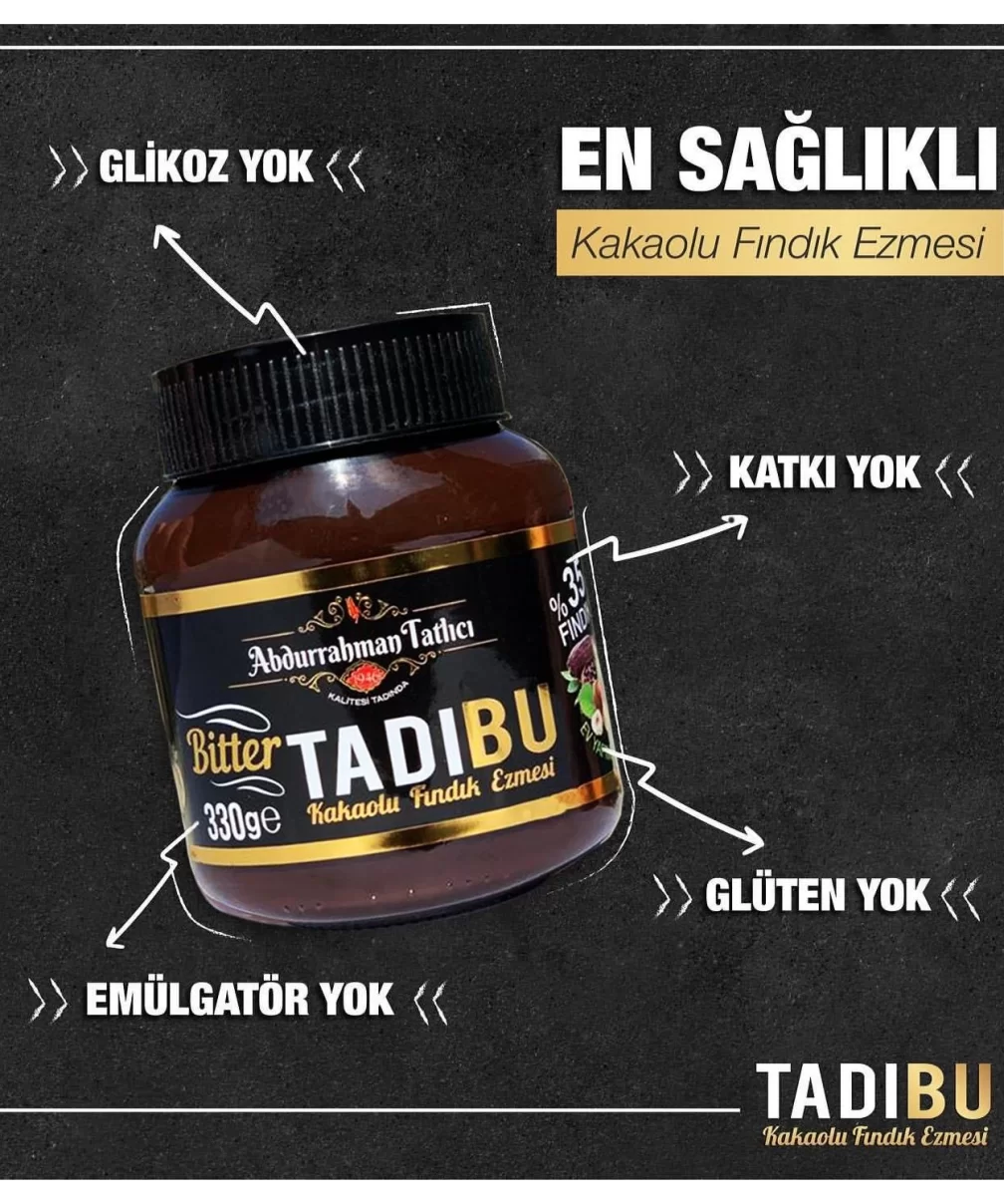 Abdurrahman Tatlıcı Tadıbu Kakaolu Fındık Ezmesi 330 Gr