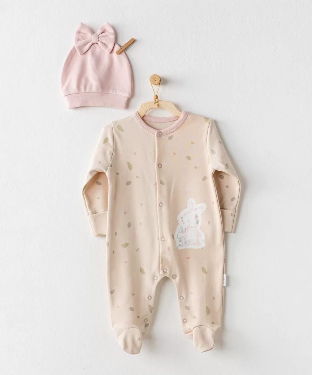 Andywawa AC24079 Baby Casual Bebek Tulum Takım Beige