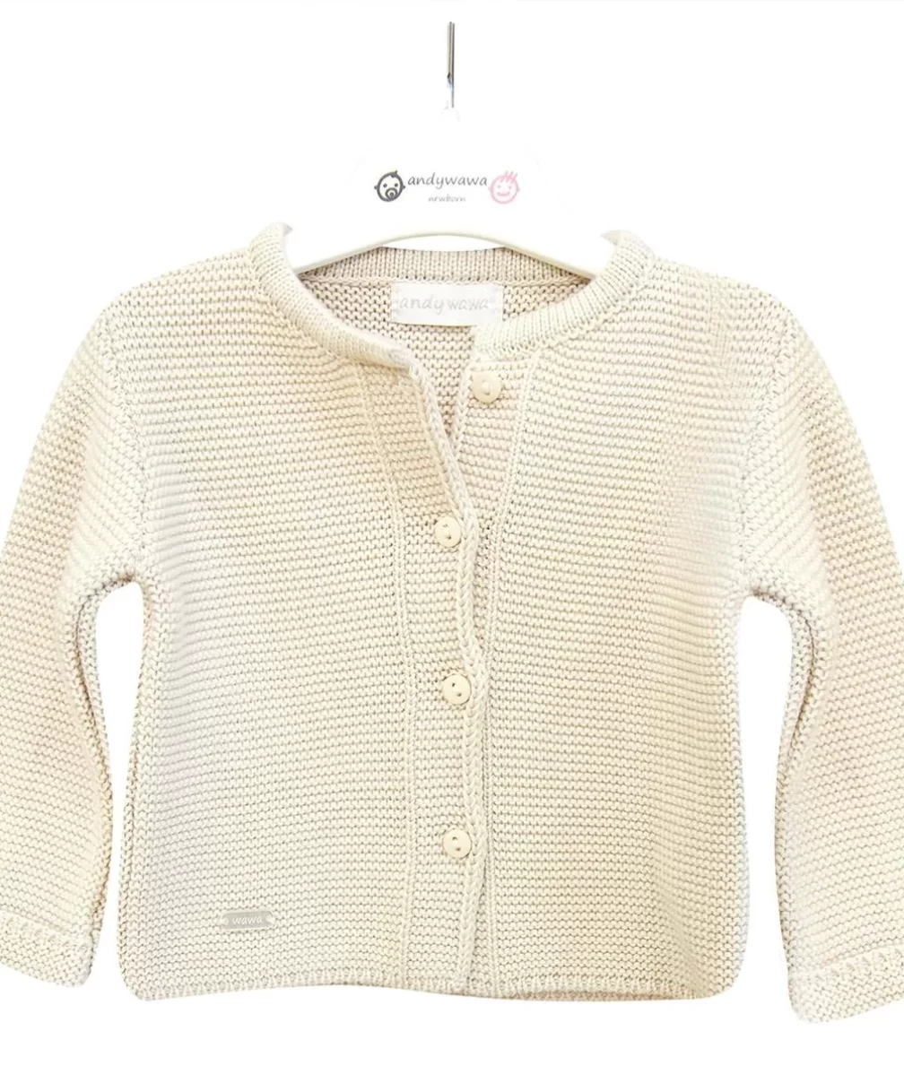 Andywawa AC24333 Basic Bebe Ceket Beige