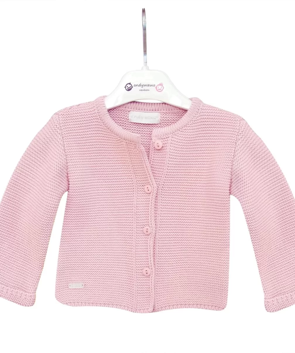 Andywawa AC24333 Basic Bebe Ceket Pink