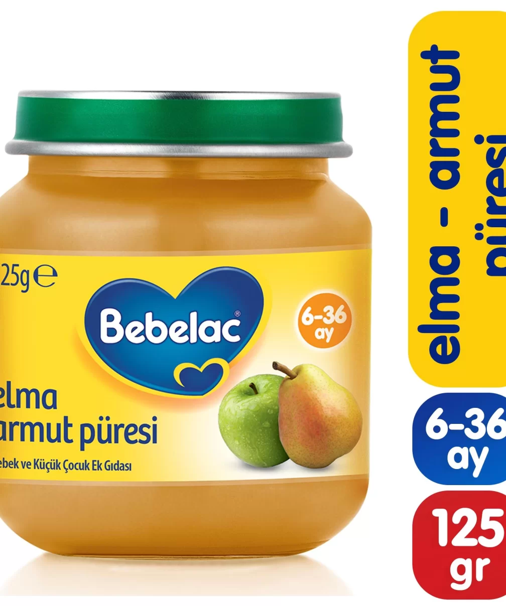 Bebelac Elma Armut Püresi Kavanoz Maması 125 Gr