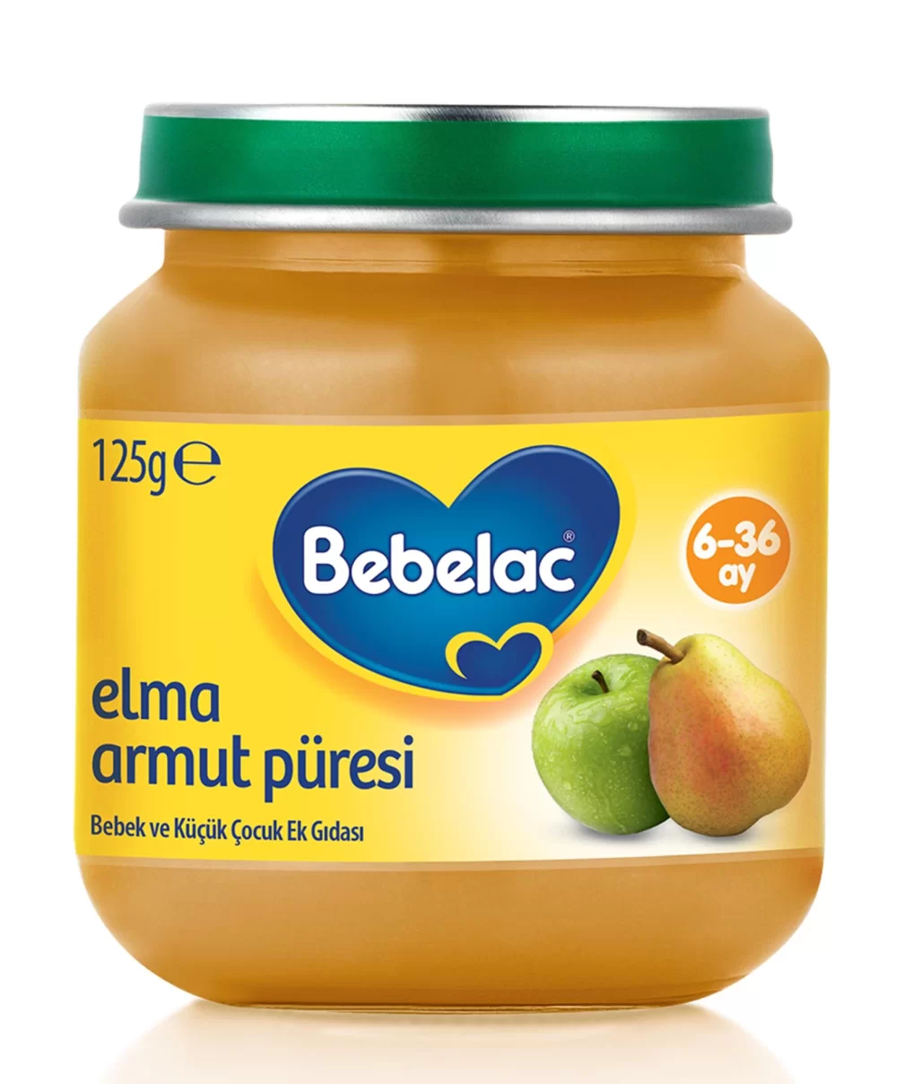 Bebelac Elma Armut Püresi Kavanoz Maması 125 Gr