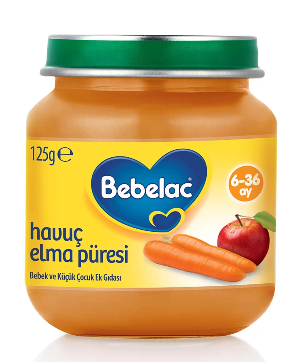 Bebelac Havuç Elma Püreli Kavanoz Maması 125 Gr