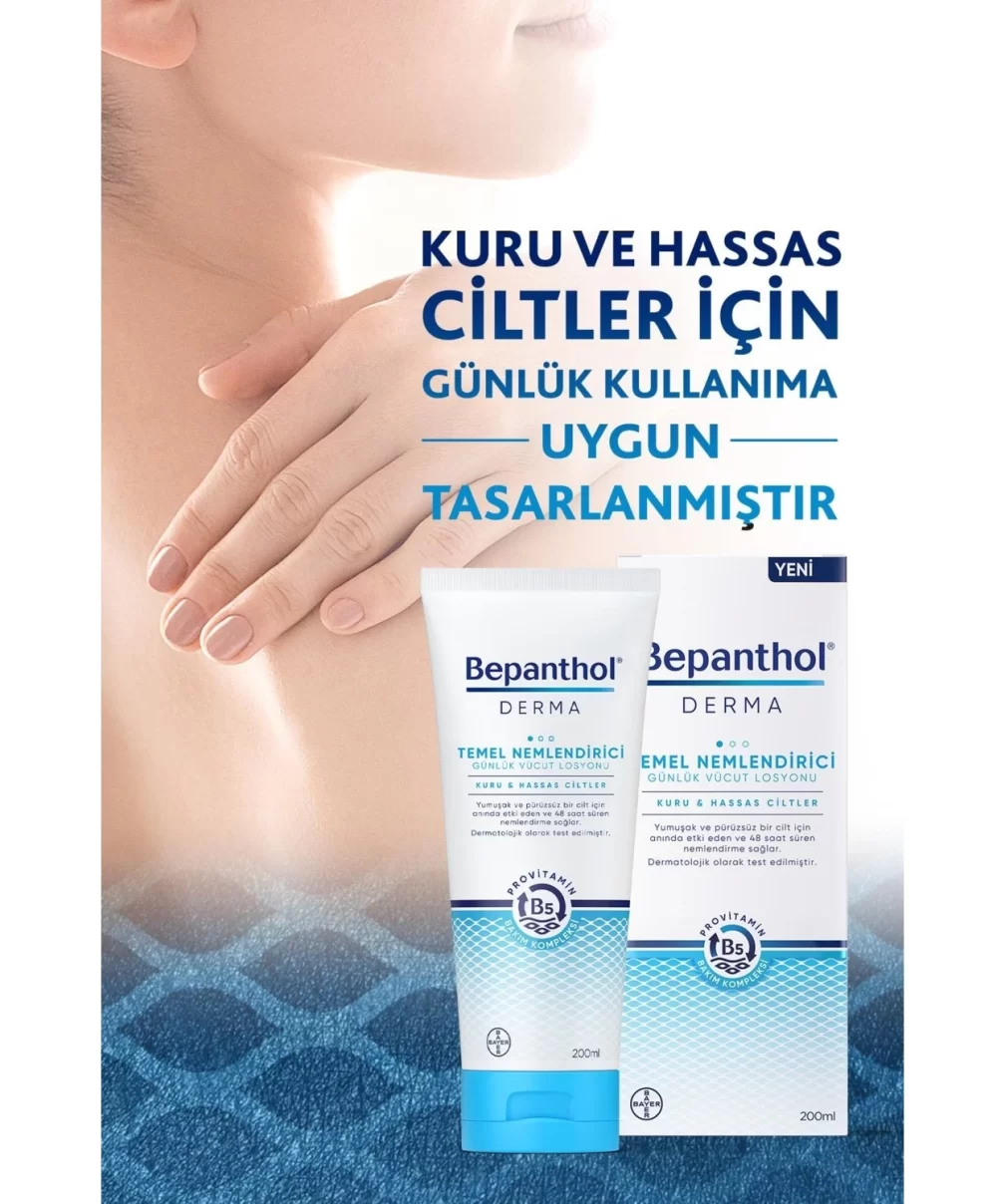 Bepanthol Derma Temel Nemlendirici Günlük Vücut Losyonu 200ml