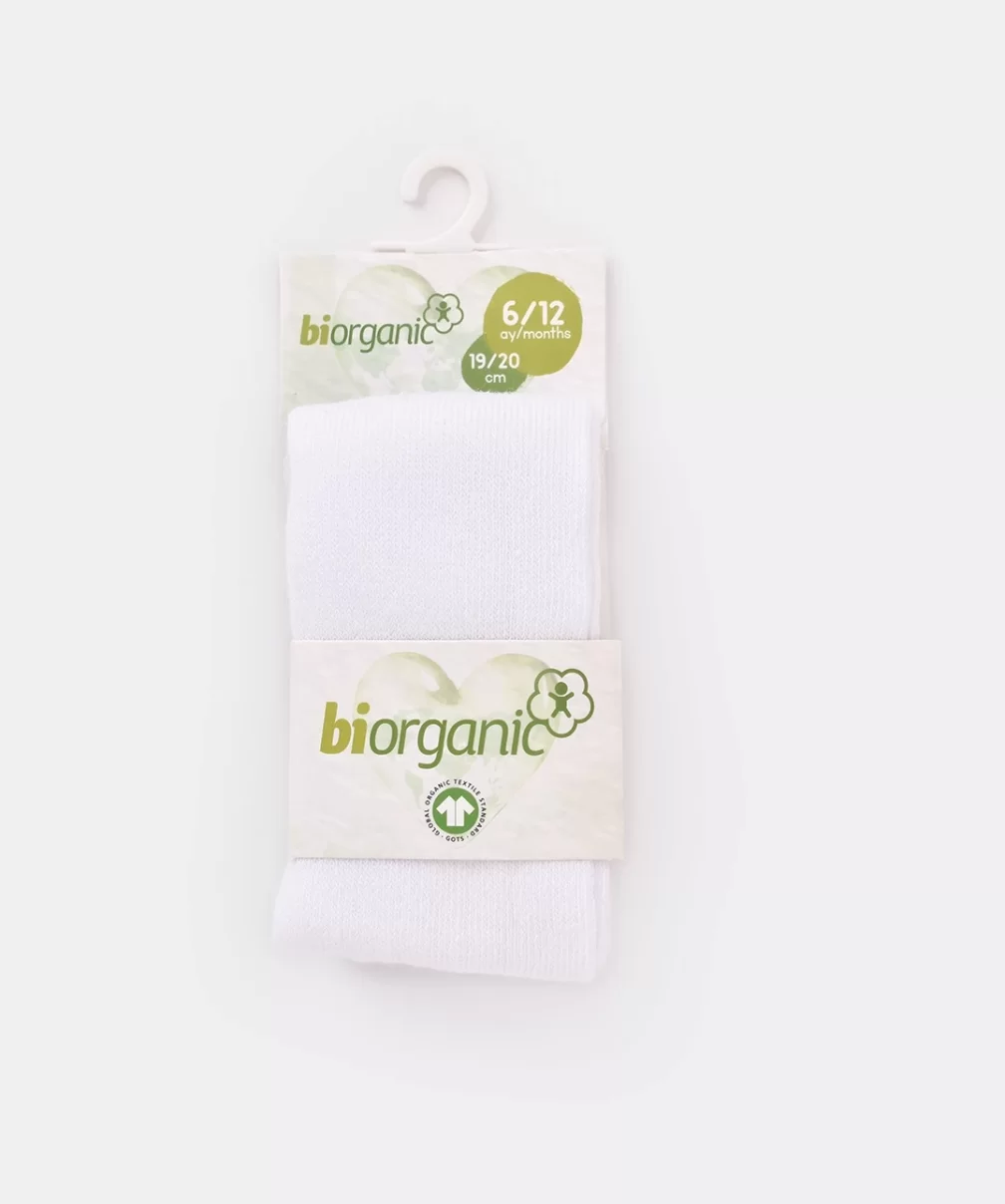 Bibaby Biorganic Basic Külotlu Çorap 68235 Beyaz