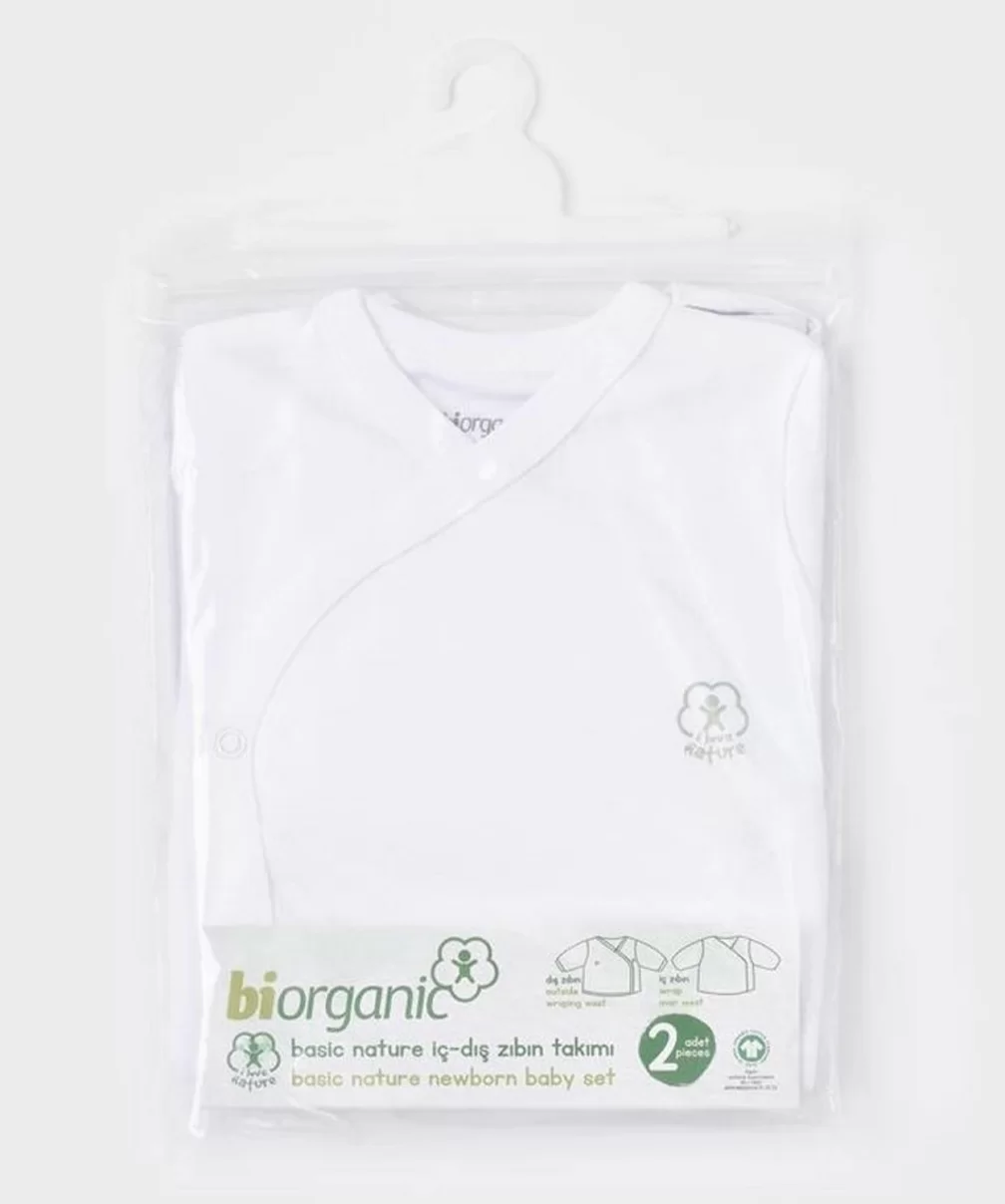 Bibaby Biorganic Basic Nature İç Dış Bebek Zıbın 73275 Beyaz