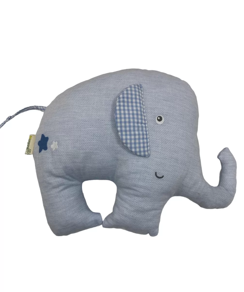 Bibaby Biorganic Chubby Elephant Yastık 72227 Mavi