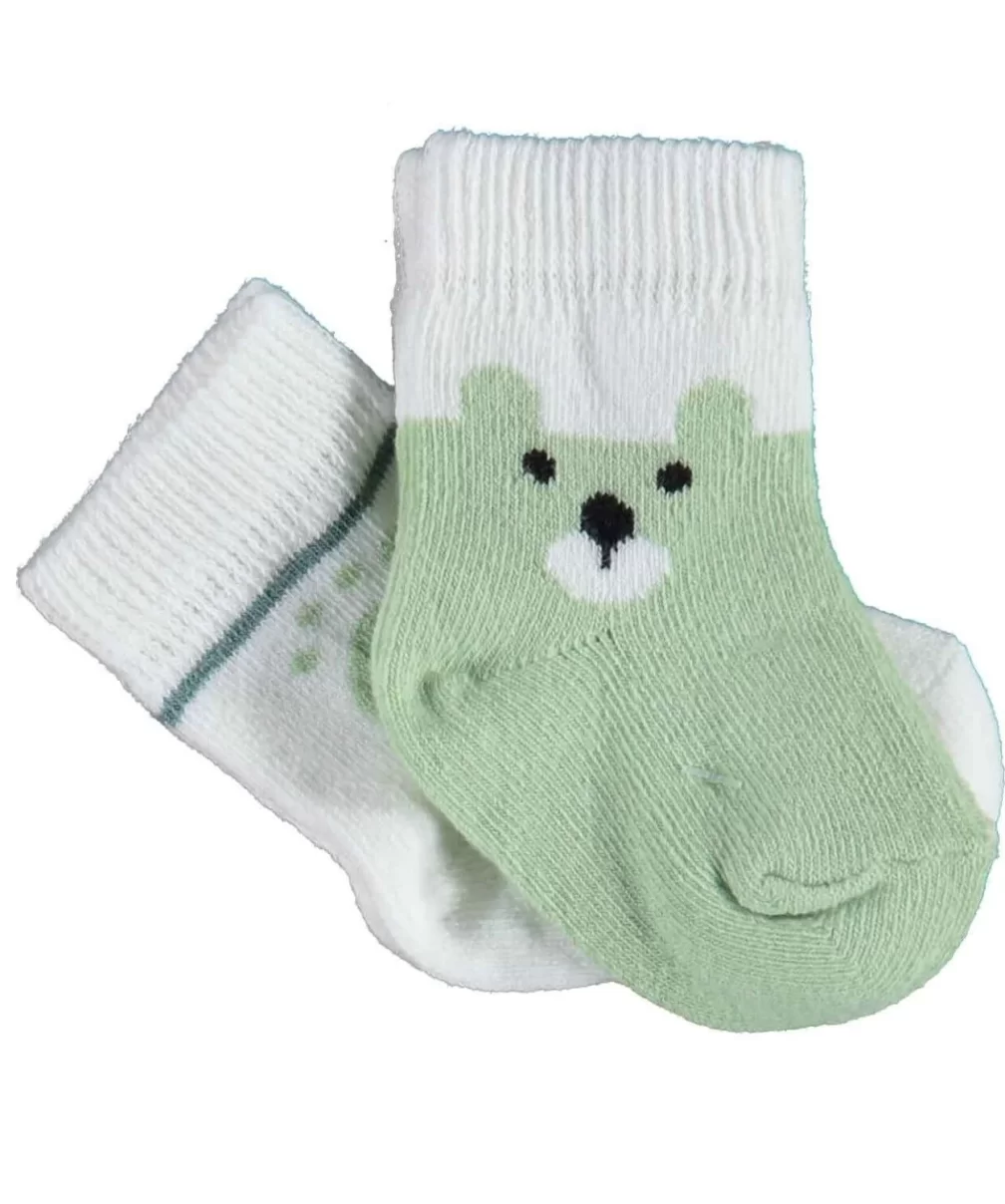 Bibaby Biorganic Happy Bear 2Li Çorap 68413 Yeşil