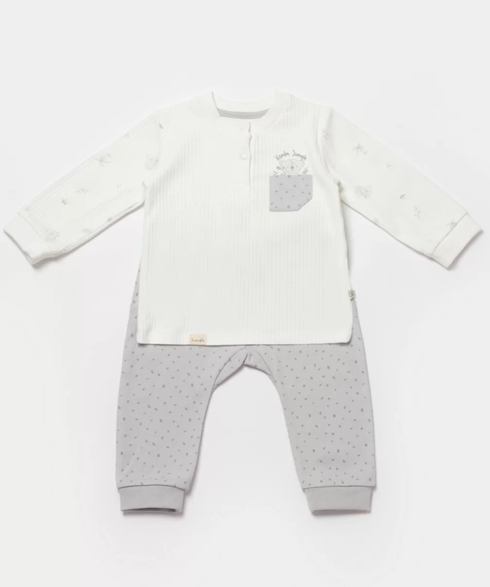 Bibaby Biorganic Koala Jungle 2Li Bebek Takım 59776 Gri