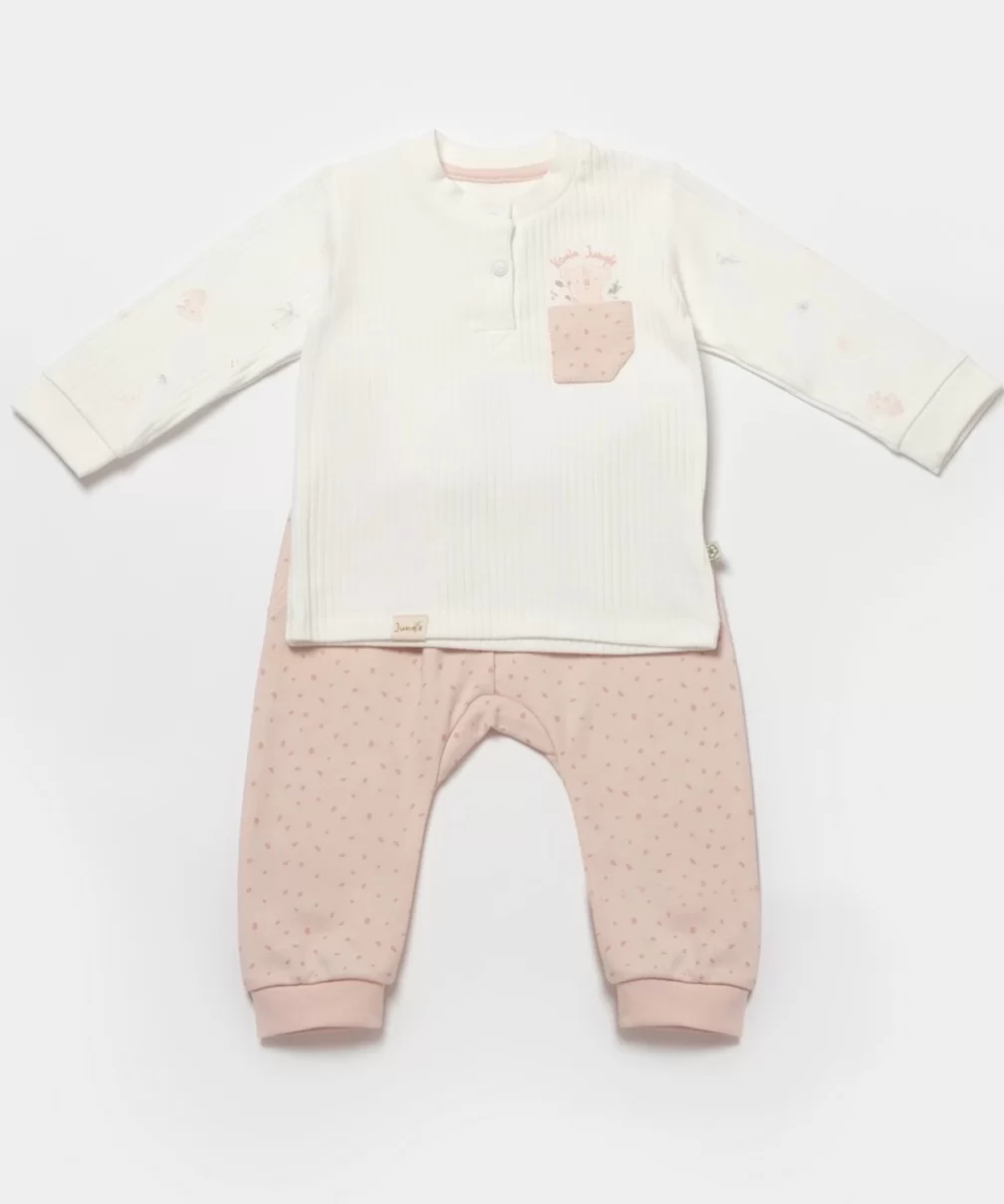 Bibaby Biorganic Koala Jungle 2Li Bebek Takım 59776 Pembe