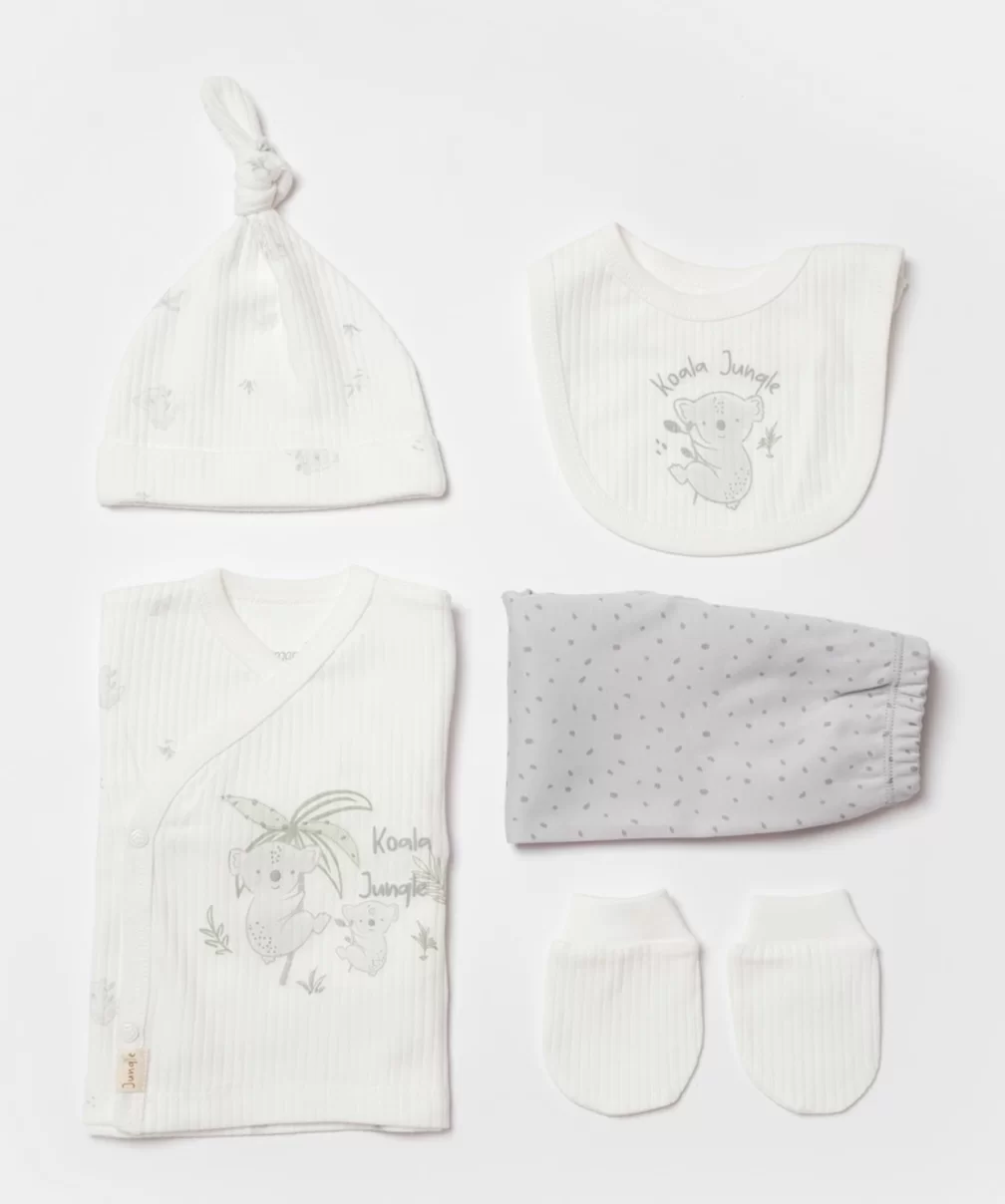 Bibaby Biorganic Koala Jungle 5Li Hastane Çıkış Seti 62325 Gri