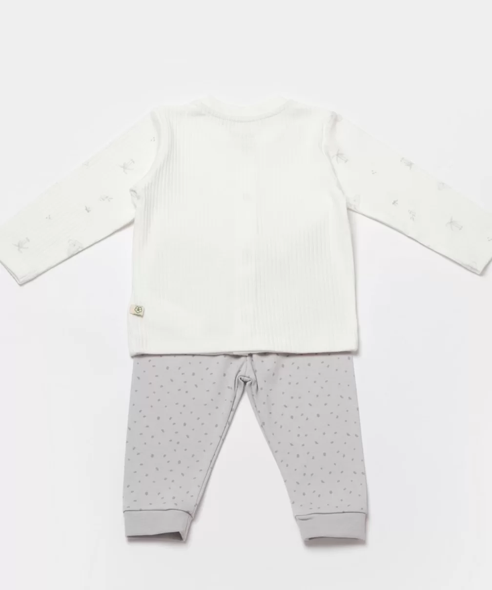 Bibaby Biorganic Koala Jungle Bebek Pijama Takımı 59777 Gri