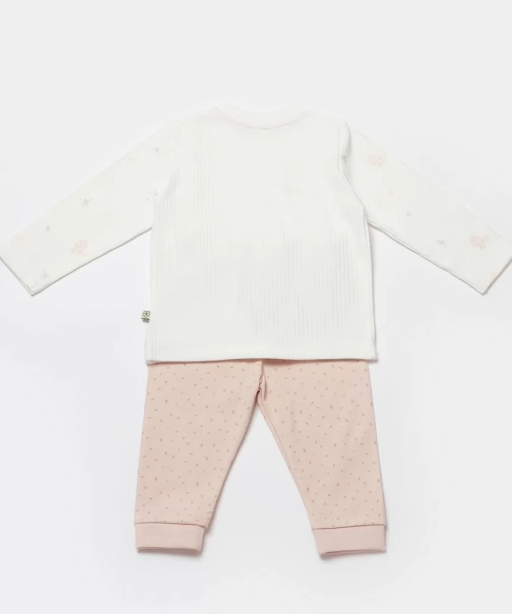 Bibaby Biorganic Koala Jungle Bebek Pijama Takımı 59777 Pembe