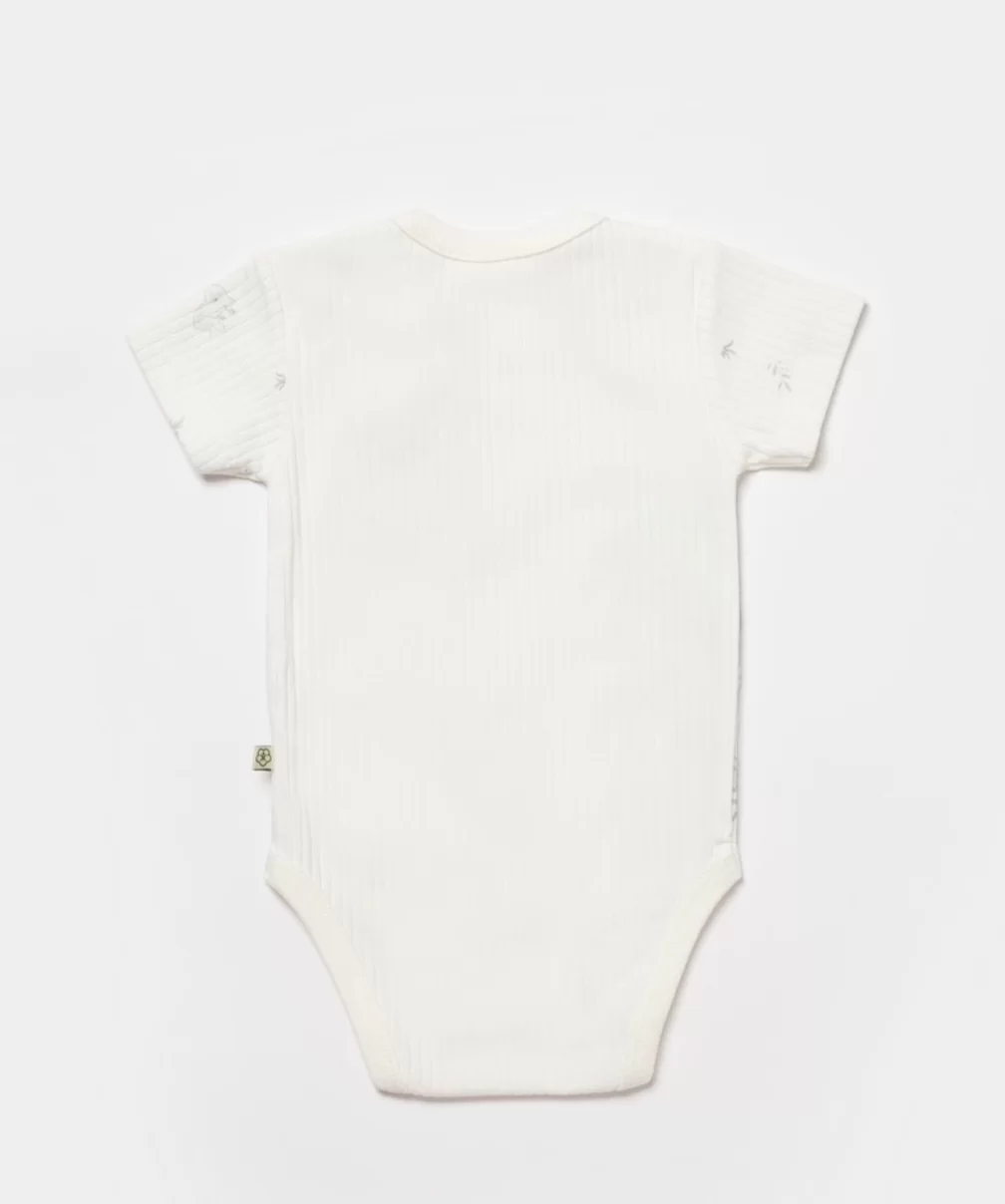 Bibaby Biorganic Koala Jungle Kısa Kol Bebek Body 56968 Gri