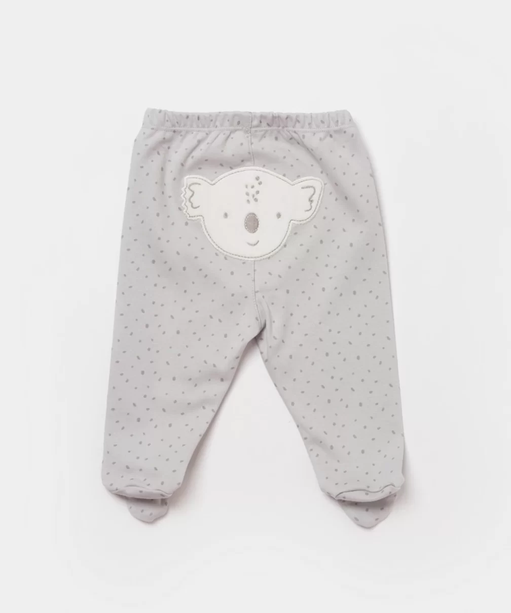 Bibaby Biorganic Koala Jungle Patikli Pantolon 57888 Gri