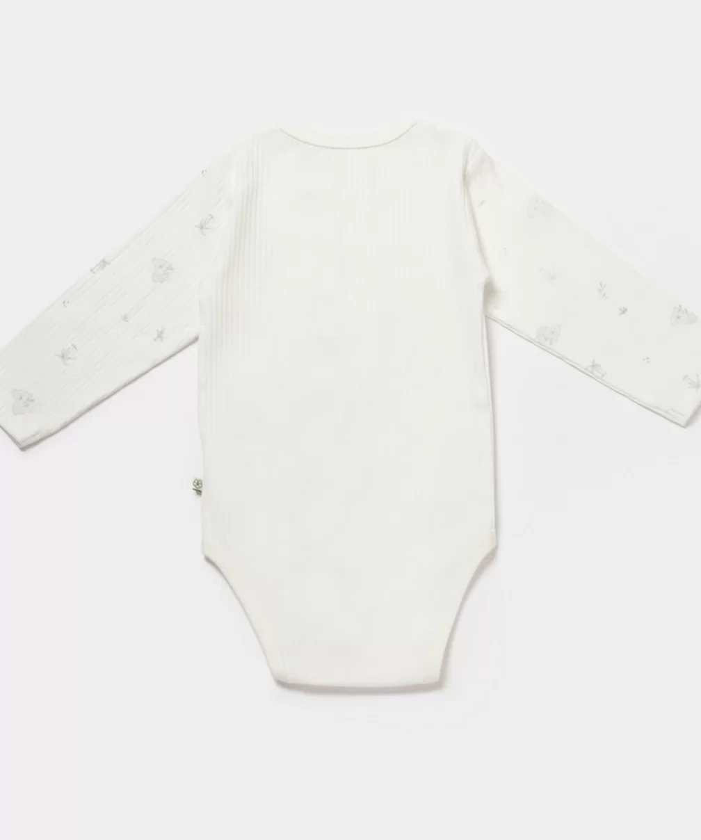 Bibaby Biorganic Koala Jungle Uzun Kol Bebek Body 56973 Gri