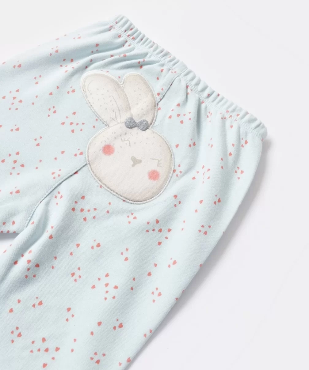 Bibaby Biorganic Pretty Ears Bunny Patikli Pantolon 57814 Mint