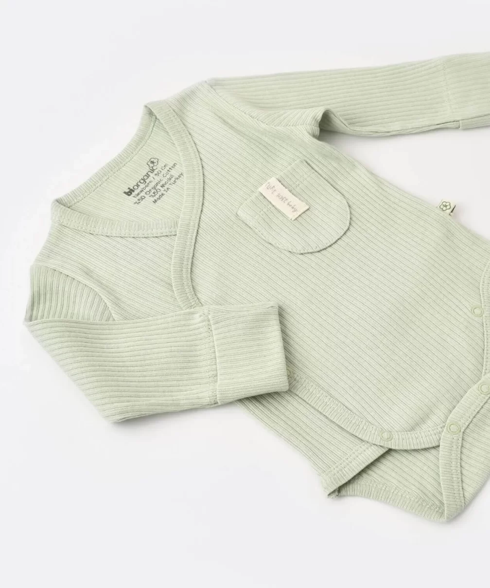 Bibaby Biorganic Soft Modal Eldivenli Kruvaze Body 56904 Yeşil