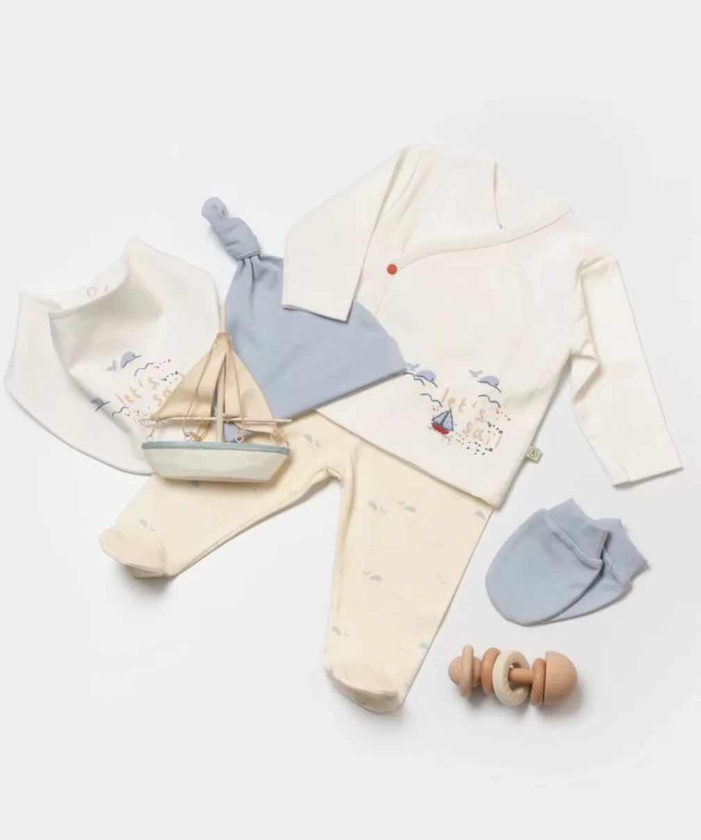 Bibaby Biorganic Sun Lets Sail 5Li Hastane Çıkış Seti 62335 Ekru Mavi