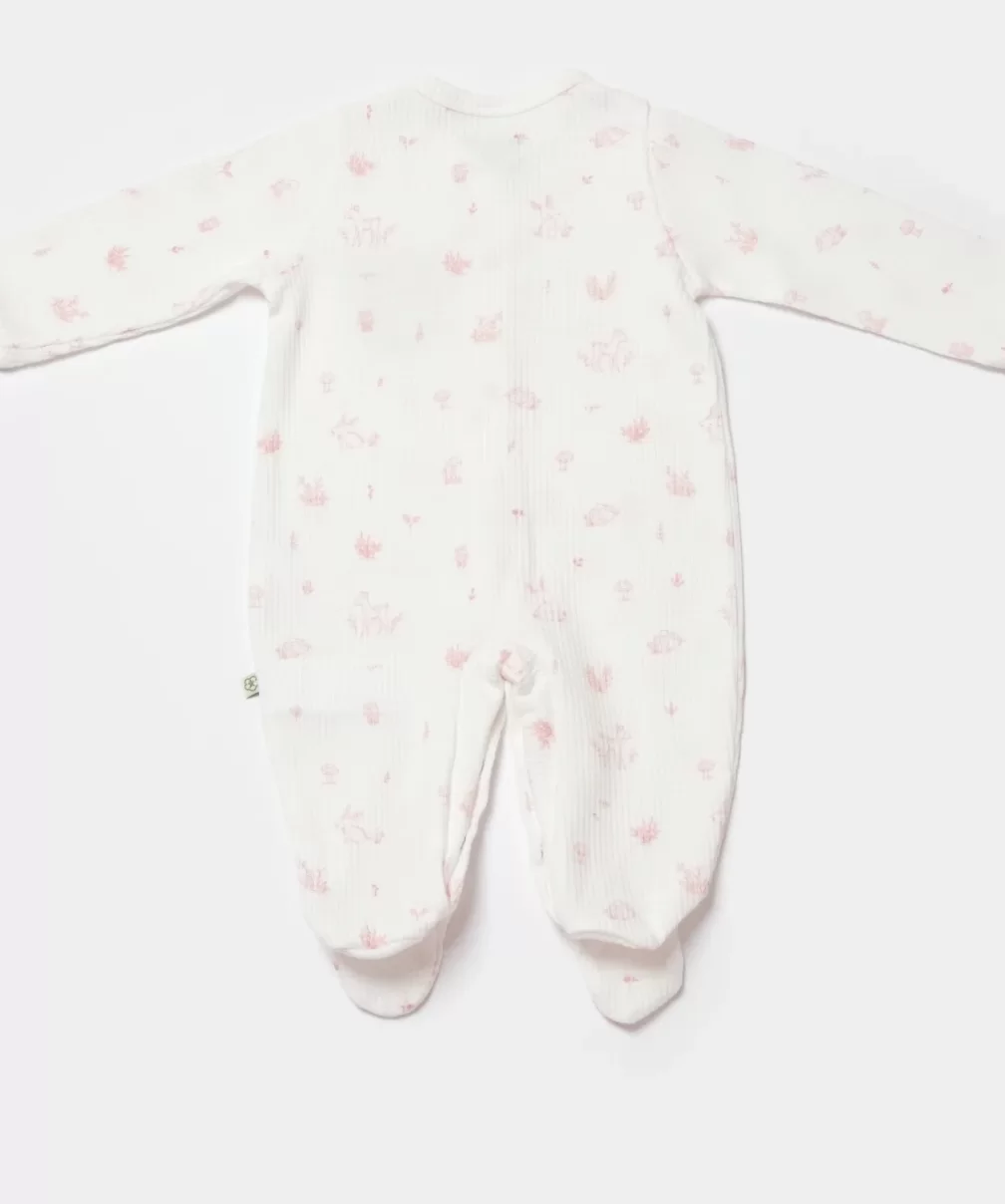 Bibaby Biorganic Waffle Deer And Bird Tulum 60741 Ekru Rose