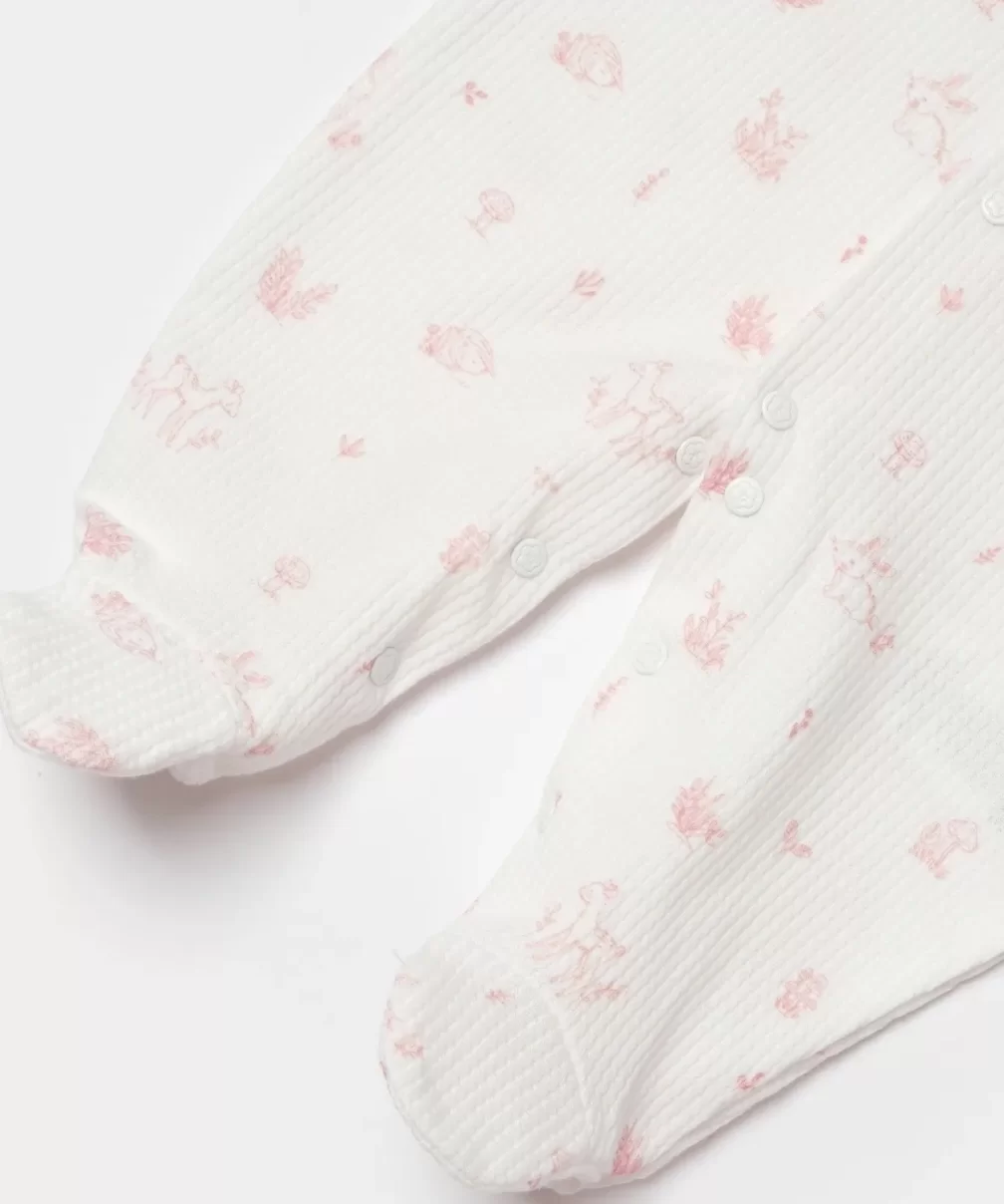 Bibaby Biorganic Waffle Deer And Bird Tulum 60741 Ekru Rose