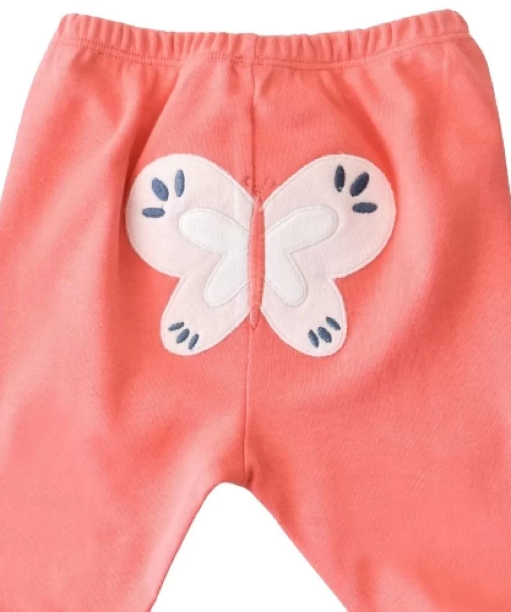 Bibaby Biorganic Wild Flowers Patikli Pantolon 57773 Coral