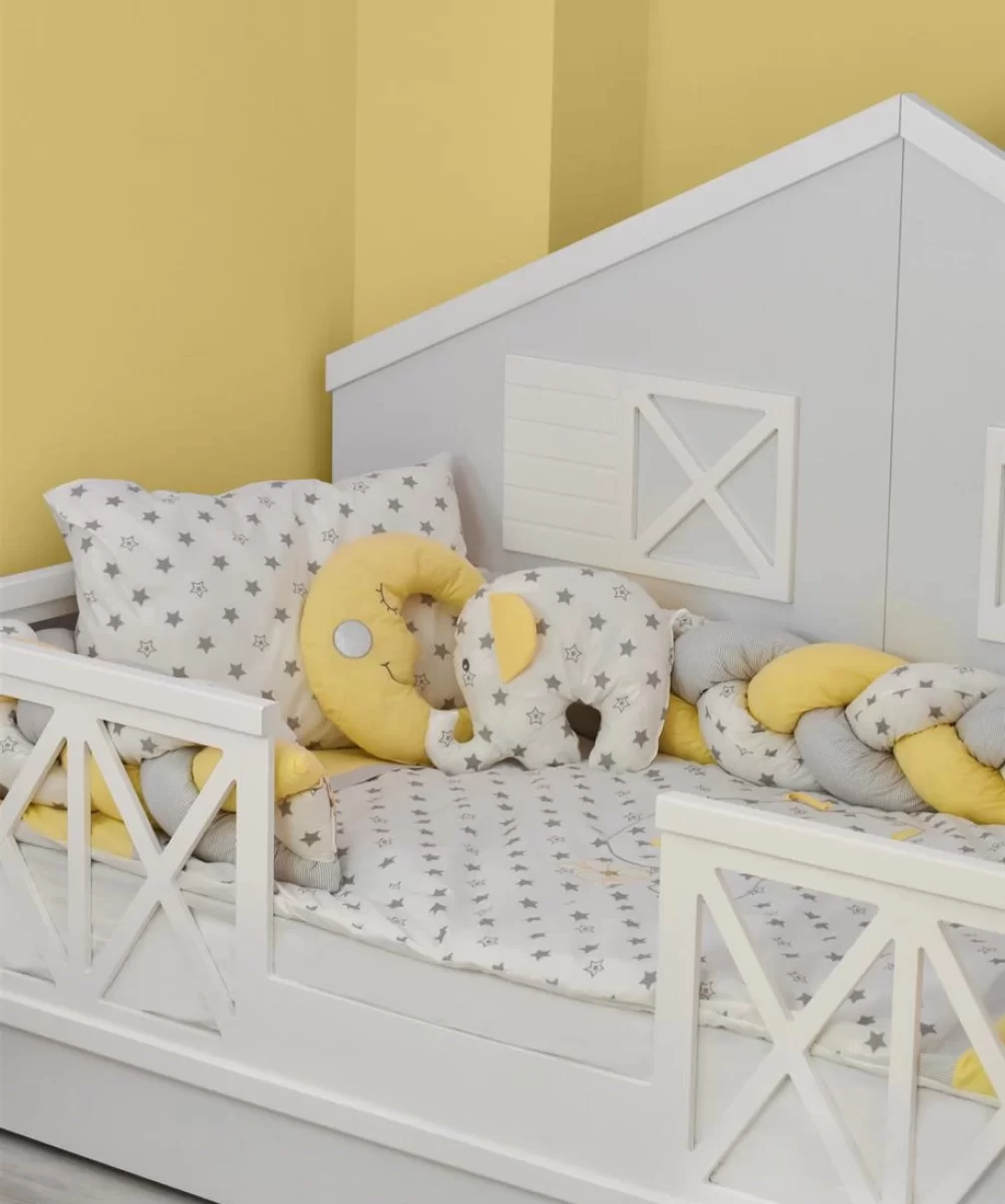 Bibaby Elephant Saç Örgü Montessori Uyku Seti 69113 Sarı