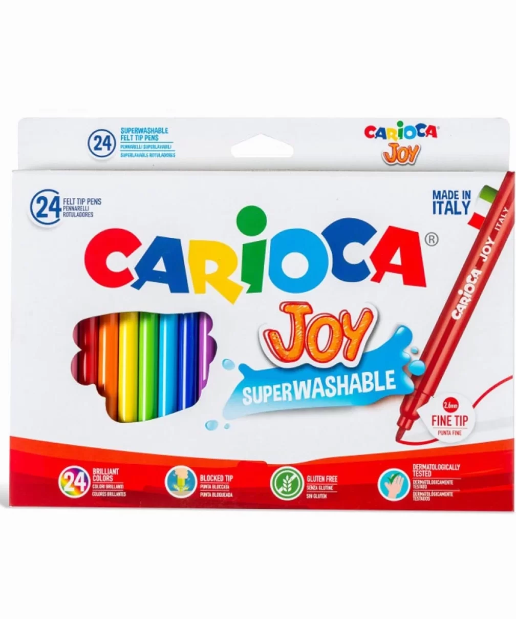 Carioca Joy Süper Yıkanabilir Keçeli Boya Kalemi 24Lü