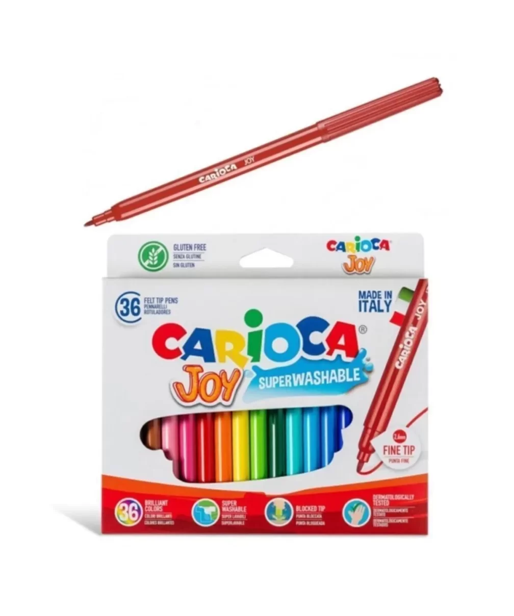 Carioca Joy Süper Yıkanabilir Keçeli Boya Kalemi 36Lı