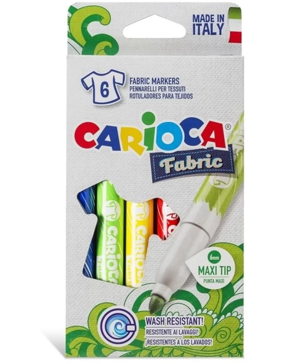 Carioca Keçeli Kumaş Boyama Kalemi Maxı 6Lı