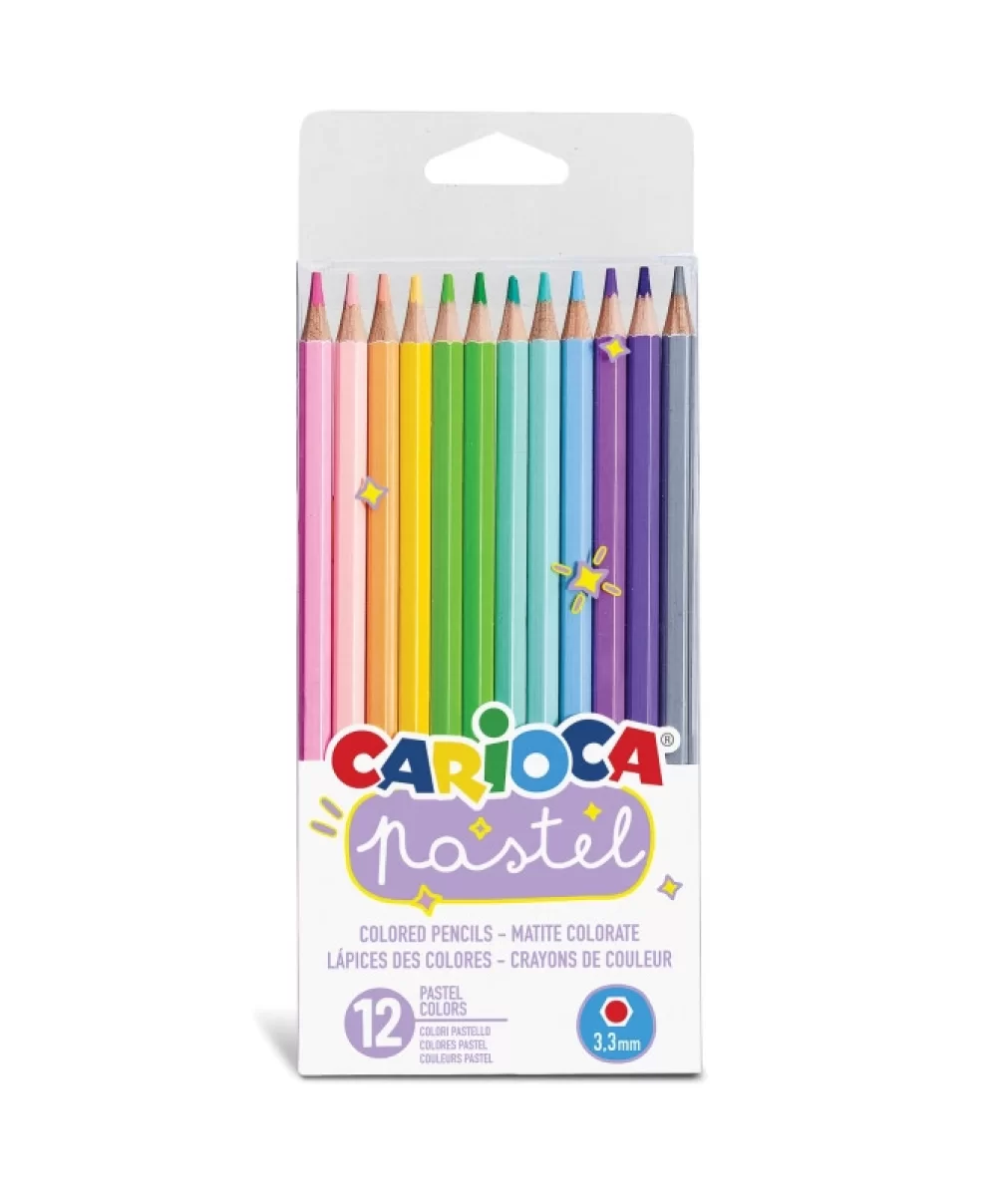 Carioca Pastel Renk Kuru Boya Kalemi 12Li