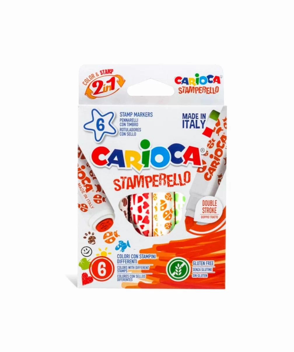 Carioca Stamperello Yıkanabilir Keçeli Boya Kalemi 6Lı