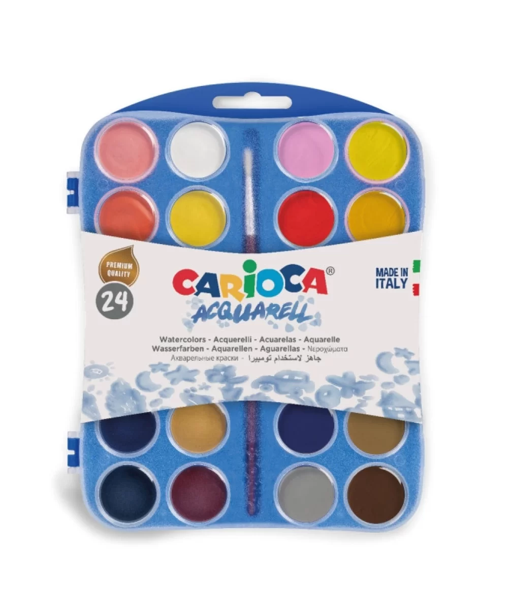 Carioca Sulu Boya 30 mm Fırçalı 24Lü