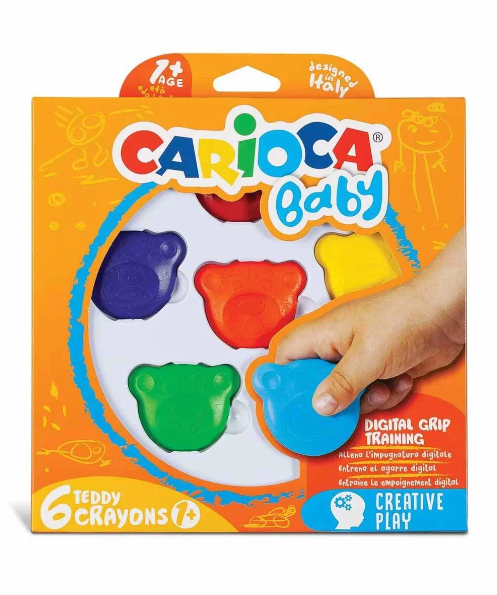 Carioca Teddy Bebek Crayons 6Lı + 1 Yaş