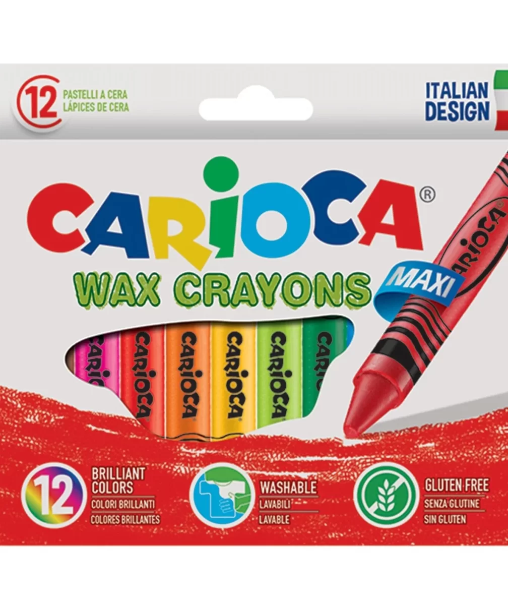 Carioca Wax Yıkanabilir Pastel Boya Kalemi 12Li