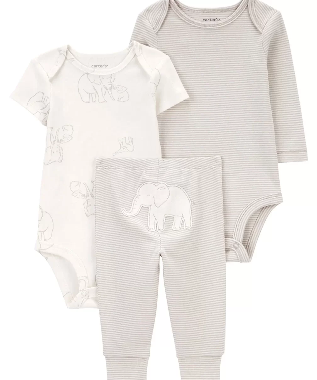 Carters Bebek Body Pantolon Set 3lü Paket 1R035610 Gri