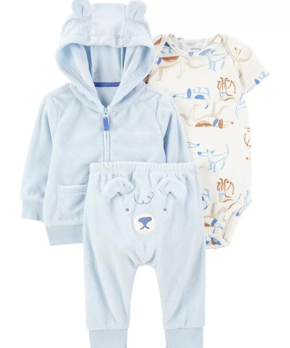 Carters Erkek Bebek 3lü Hırkalı Set 1R039910 Renkli