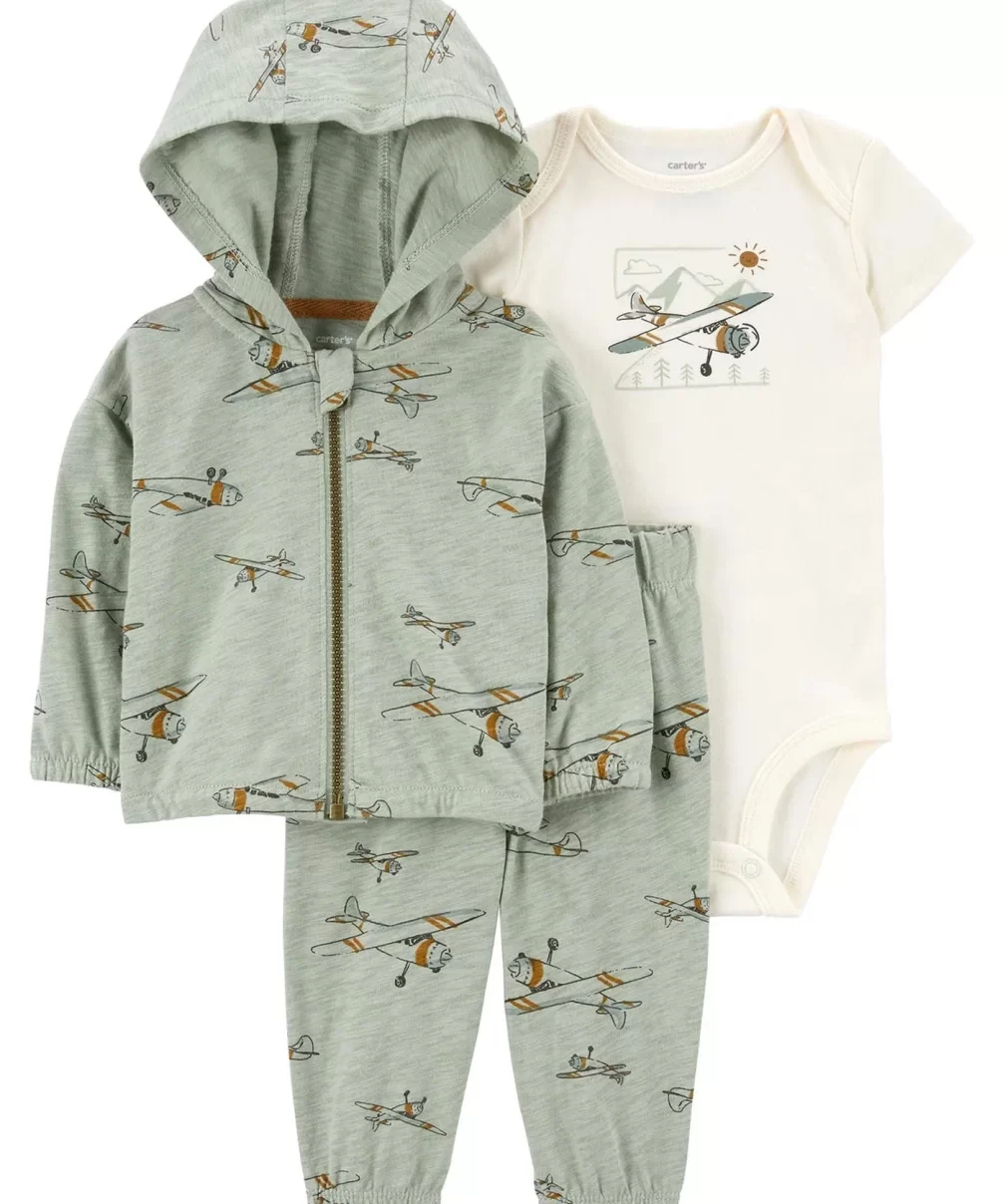 Carters Erkek Bebek 3lü Hırkalı Set 1R040610 Renkli