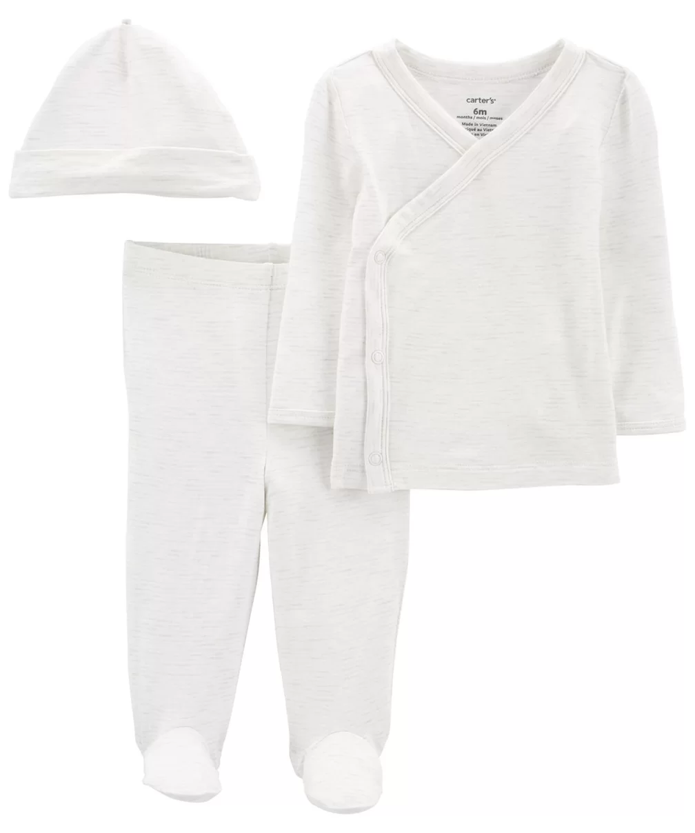 Carters Layette Bebek 3lü Alt Üst Set 1O970110 Gri