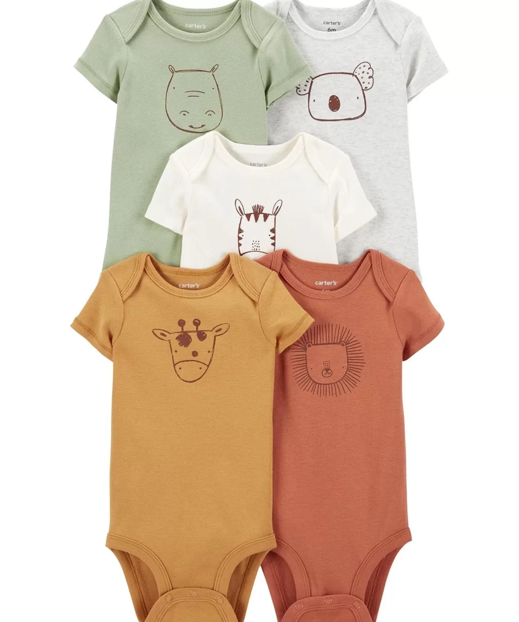 Carters Layette Bebek 5Li Kısa Kol Body 1P559610 Karışık Renkli