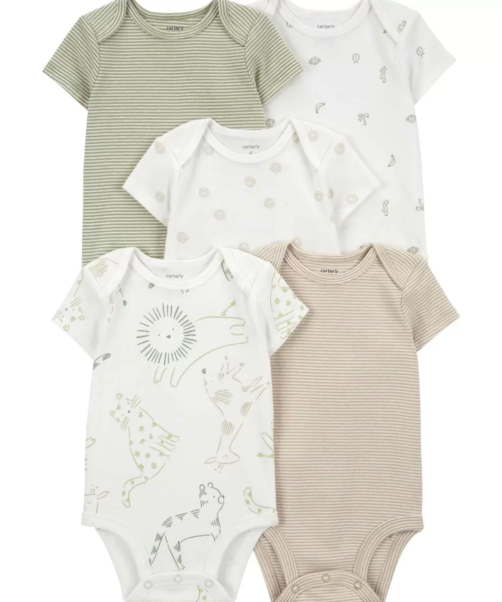 Carters Layette Bebek 5Li Kısa Kol Body 1Q934810 Karışık Renkli