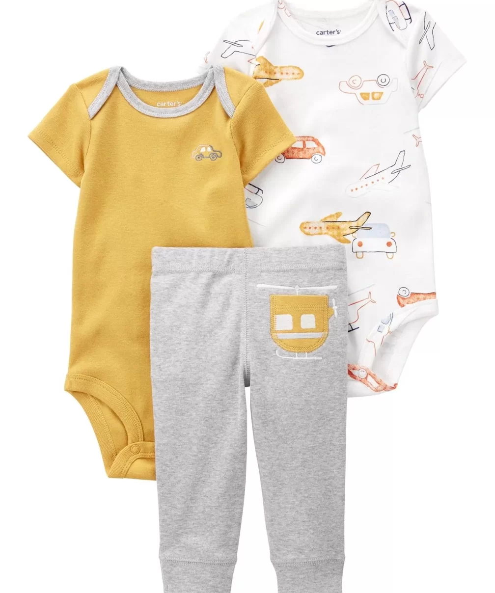 Carters Layette Erkek Bebek 3Lü Set 1P571510 Karışık Renkli