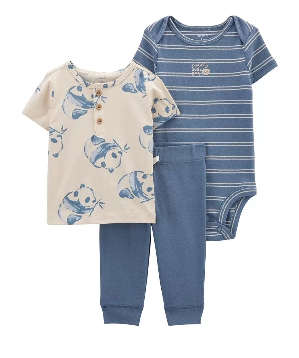 Carters Layette Erkek Bebek 3Lü Set 1P599410 Karışık Renkli