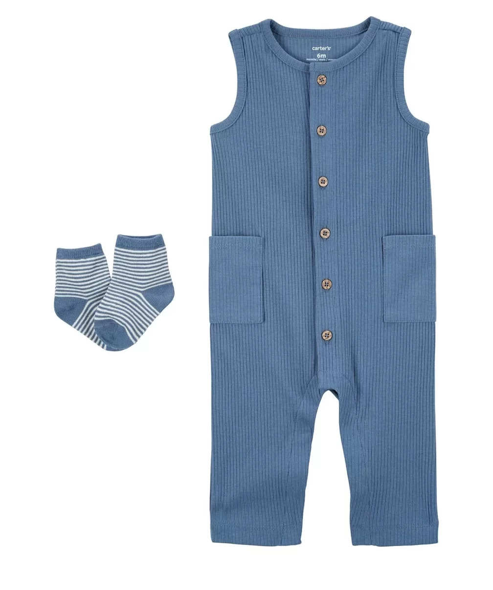 Carters Layette Erkek Bebek Tulumlu Set 1P599810 Karışık Renkli