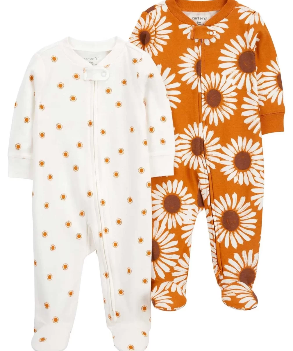 Carters Layette Kız Bebek 2Li Tulum 1Q471110 Karışık Renkli