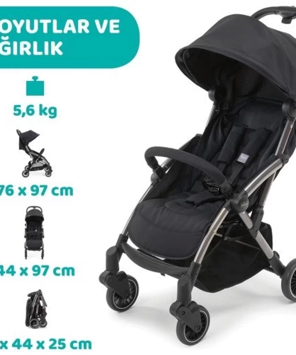 Chicco Cheerio Bebek Arabası Jet Black